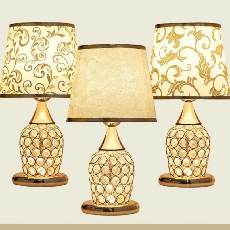 European Crystal Bedside Lamp