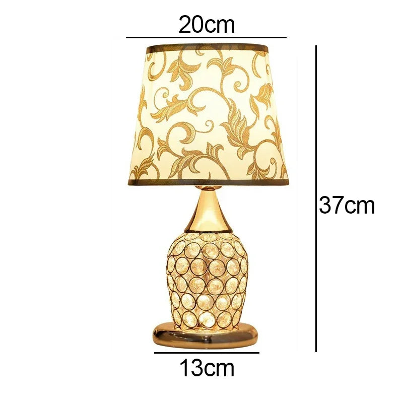 European Crystal Bedside Lamp