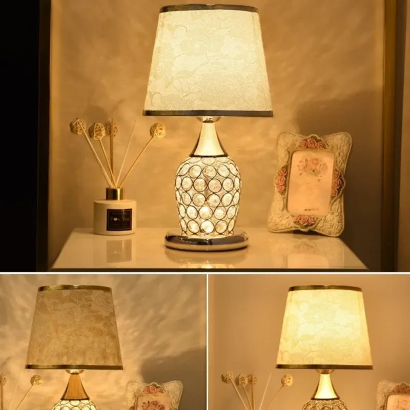 European Crystal Bedside Lamp